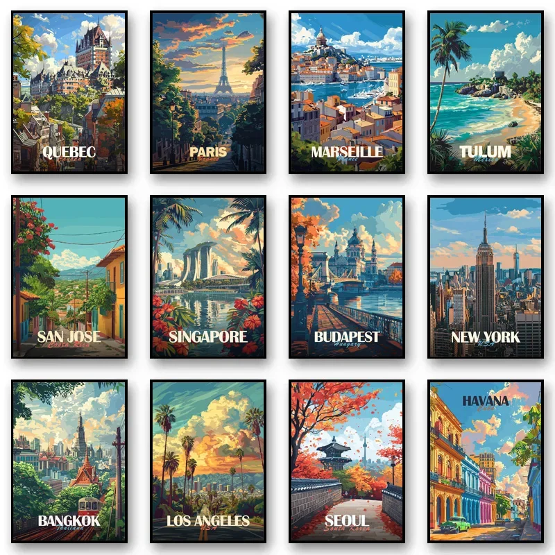 Home Cinema Wall - Póster clásico moderno de paisajes arquitectónicos
