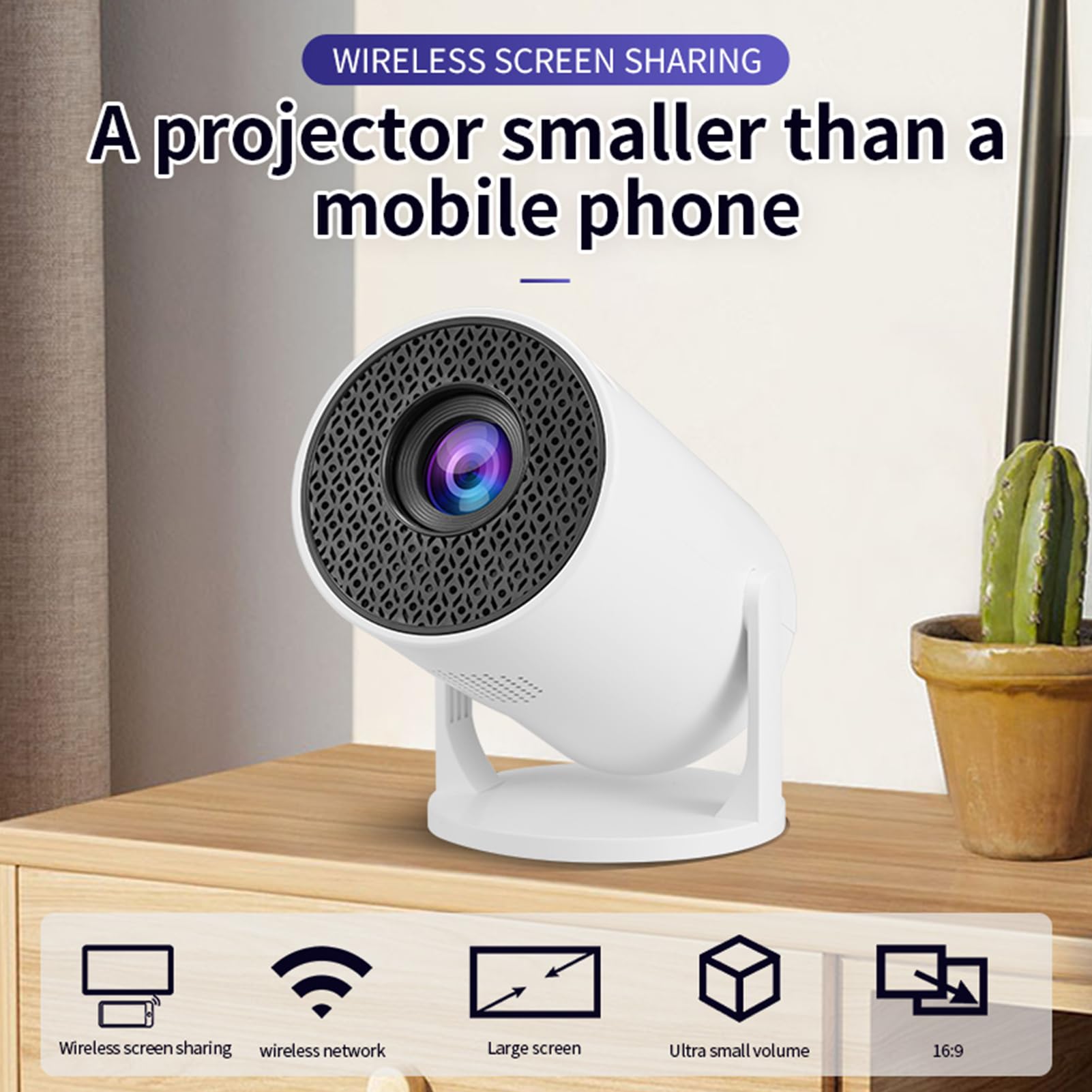 Home Cinema Gaming - Proyector M5 8K Wifi 6 Ultra