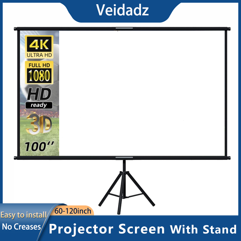 Home Cinema Blanc - Pantalla de proyector VEIDADZ con soporte