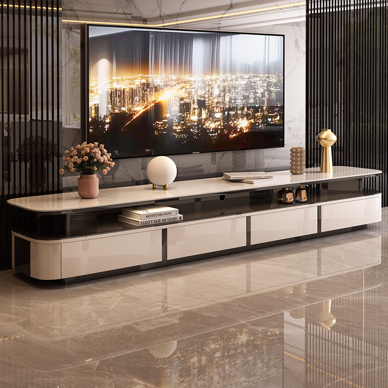 Home Cinema Furniture - Mueble de Tv Beige clásico, soportes