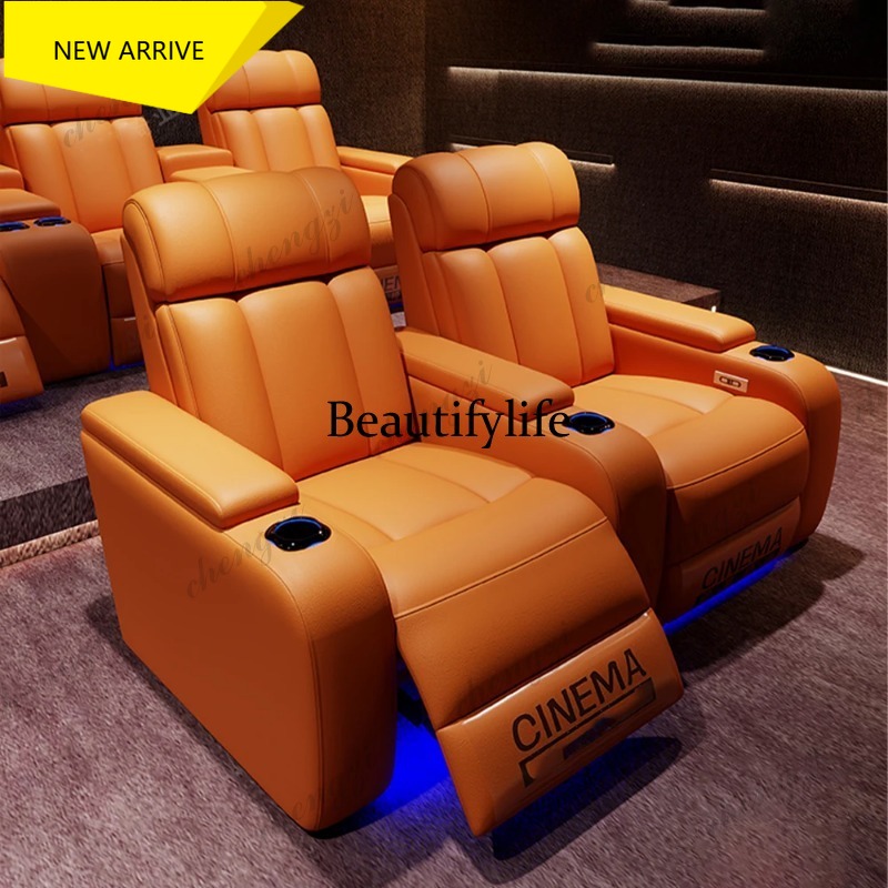 Home Cinema Furniture - Sillones Reclinables Eléctricos de Cuero Genuino