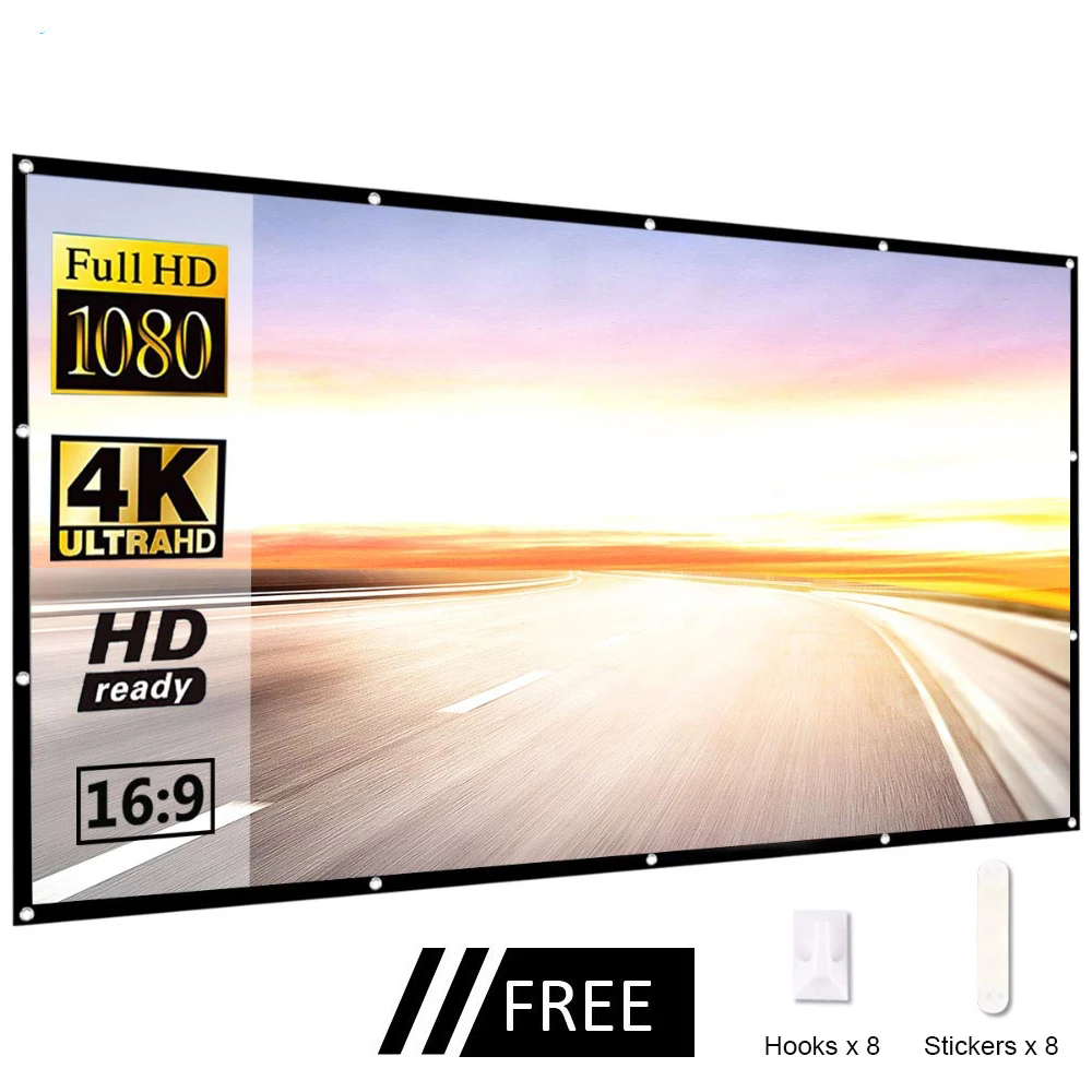 Home Cinema Blanc - 60 84 100 120 Pantalla de