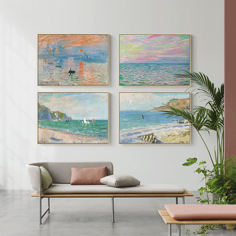 Home Cinema Wall Art - Póster de Monet famoso, pintura en