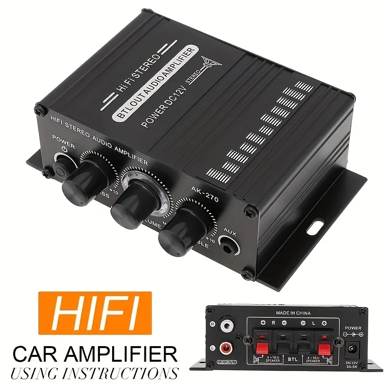 Home Cinema Amplifier - Mini Amplificador de Potencia AK-270 de