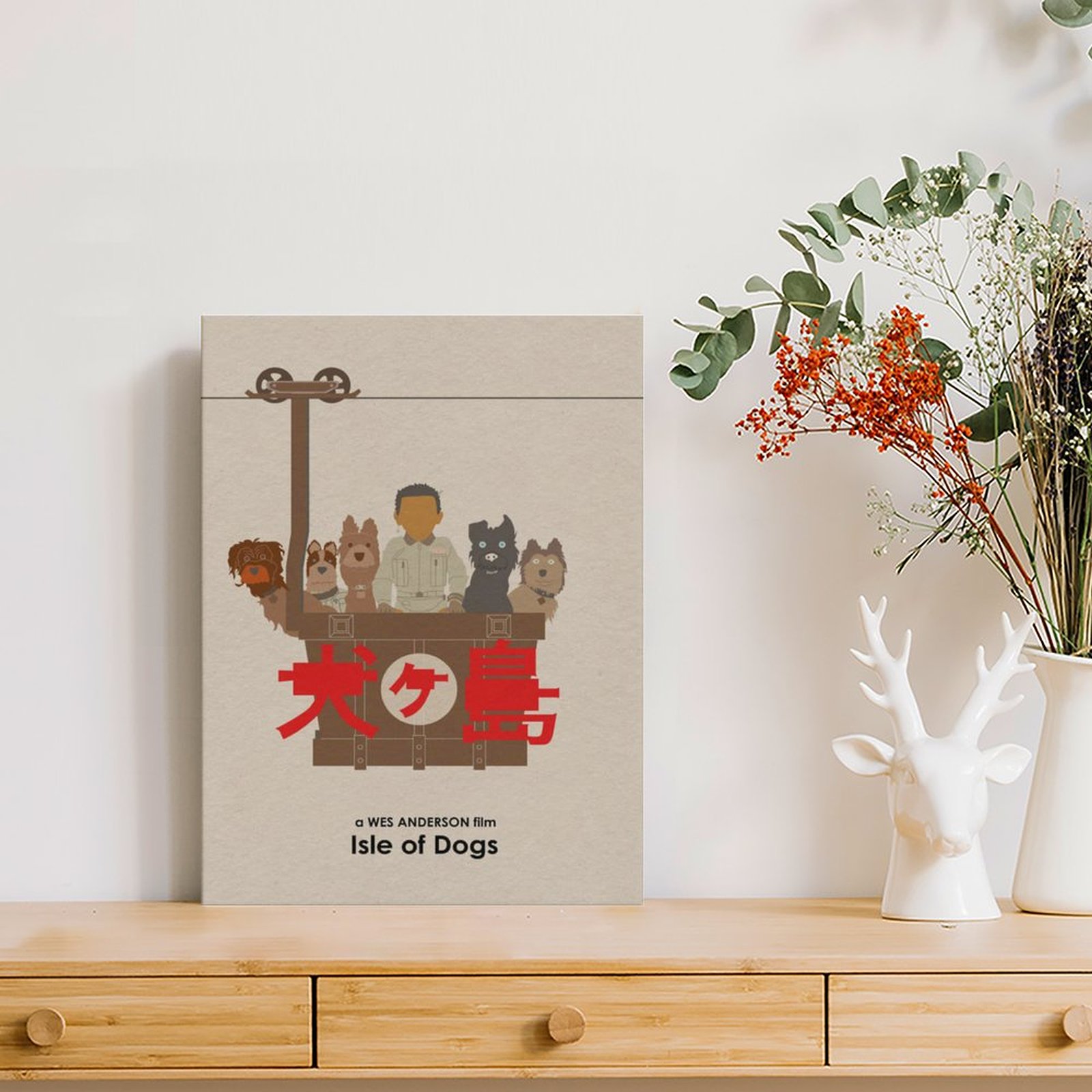 Wes Anderson Isle Of Dogs pelí - Home Cinema Wall reseña y precio
