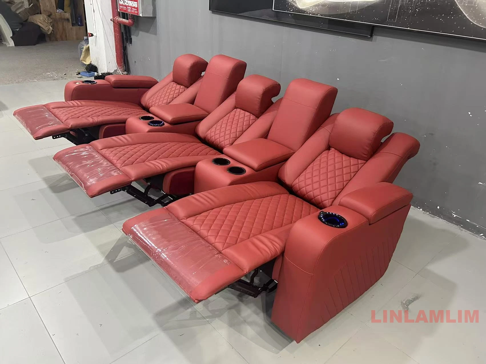Linlamlim Sofá reclinable de l - Home Cinema Furniture reseña y precio
