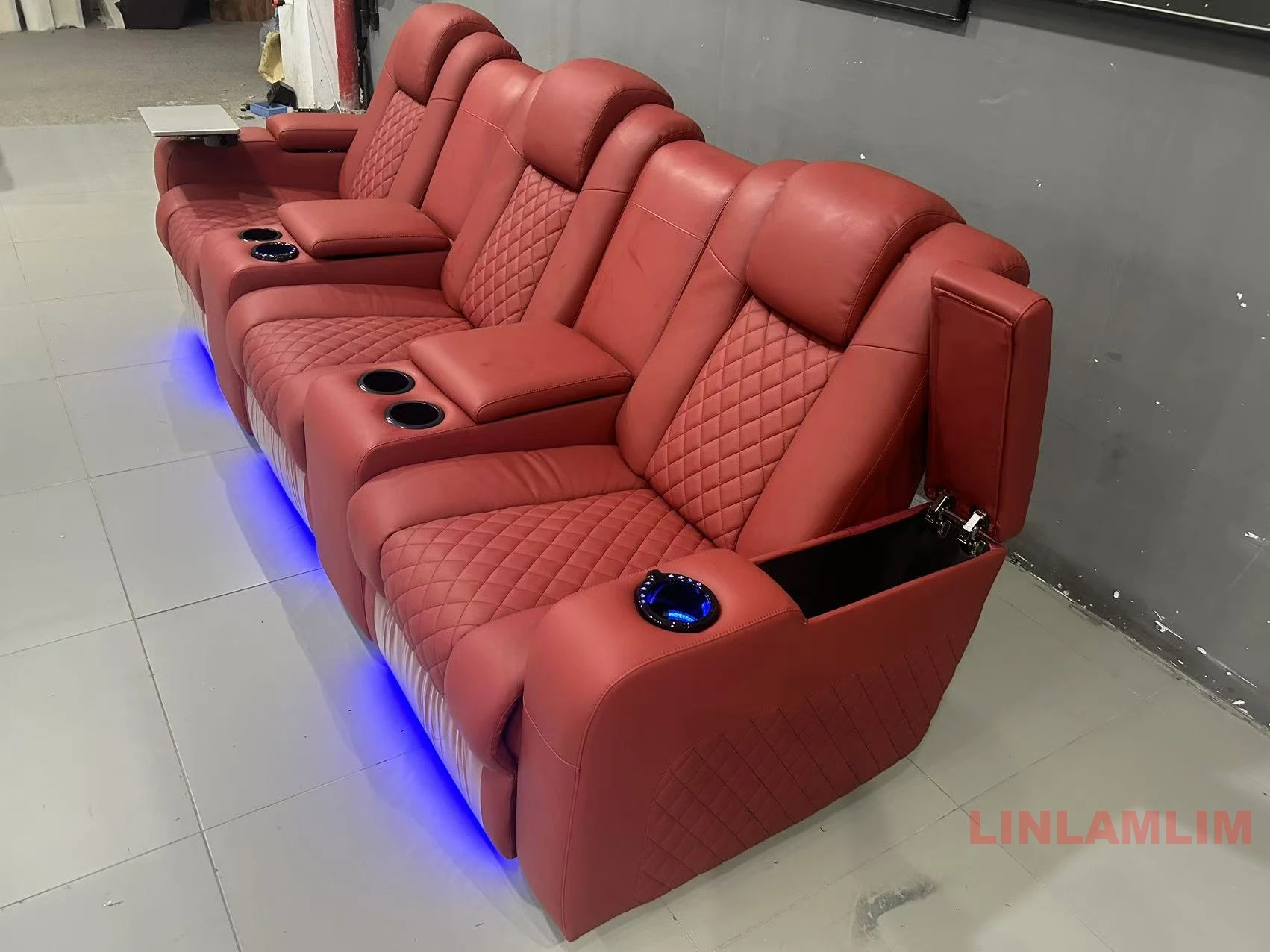 Linlamlim Sofá reclinable de l - Home Cinema Furniture reseña y precio