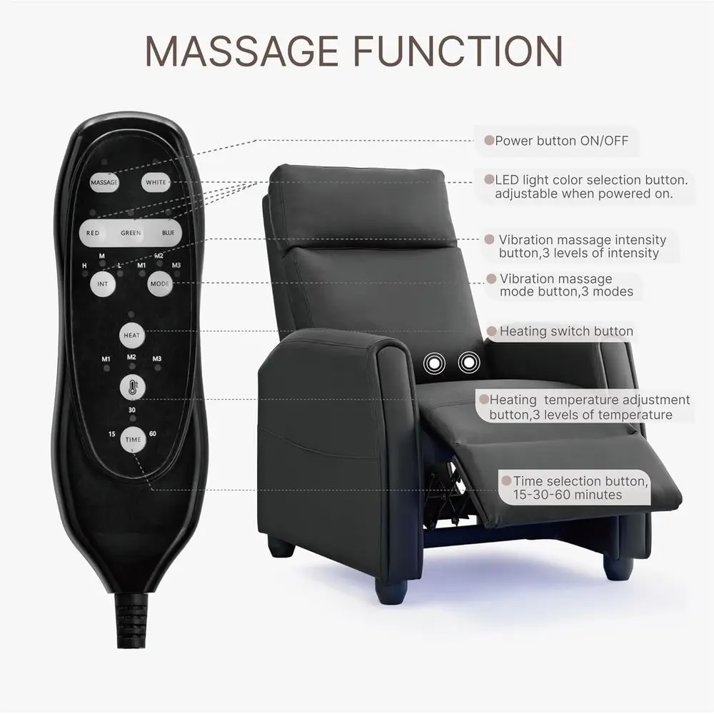 Sillón Reclinable de Cuero Sin - Home Cinema Rack reseña y precio