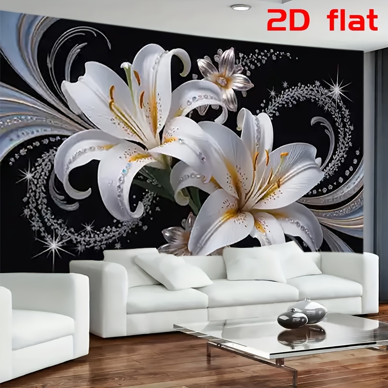 Tapiz floral de lirios blancos - Home Cinema Wall reseña y precio