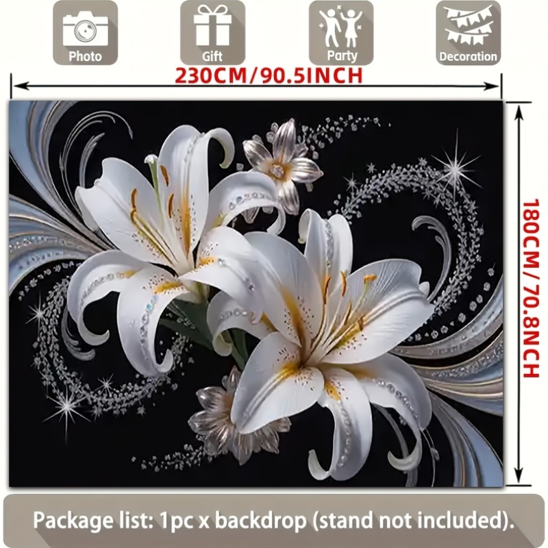 Tapiz floral de lirios blancos - Home Cinema Wall reseña y precio