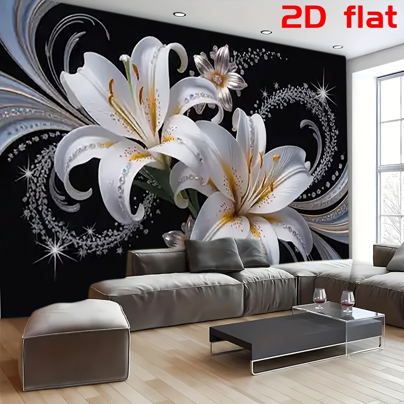 Tapiz floral de lirios blancos - Home Cinema Wall reseña y precio