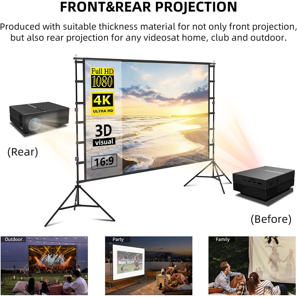 Pantalla de proyector VEIDADZ  - Home Cinema Blanc reseña y precio