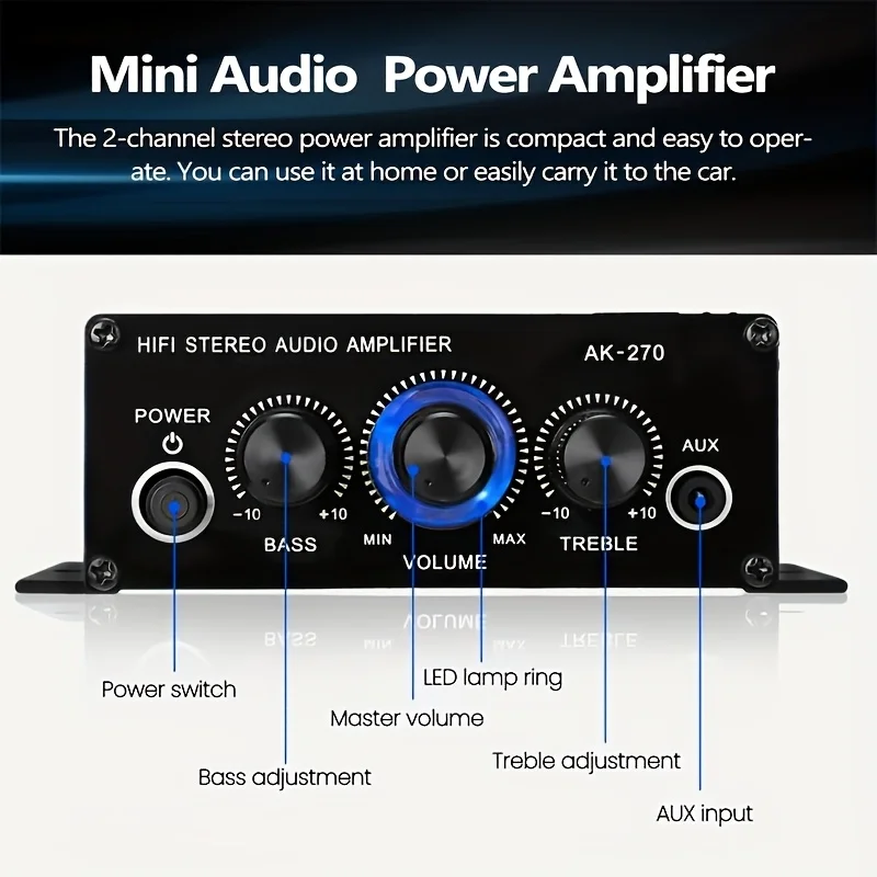 Mini Amplificador de Potencia  - Home Cinema Amplifier reseña y precio
