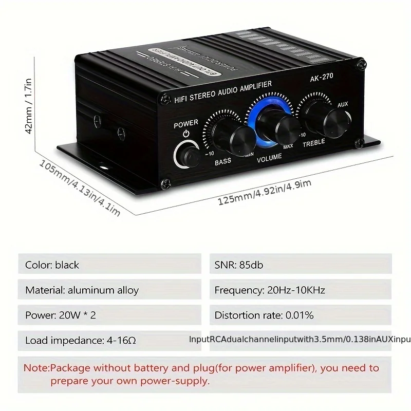 Mini Amplificador de Potencia  - Home Cinema Amplifier reseña y precio
