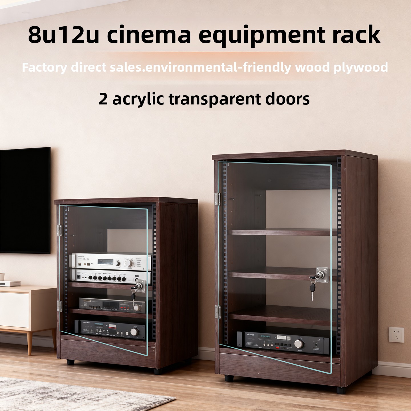 Gabinete amplificador 8U - 16U - Home Cinema Rack reseña y precio